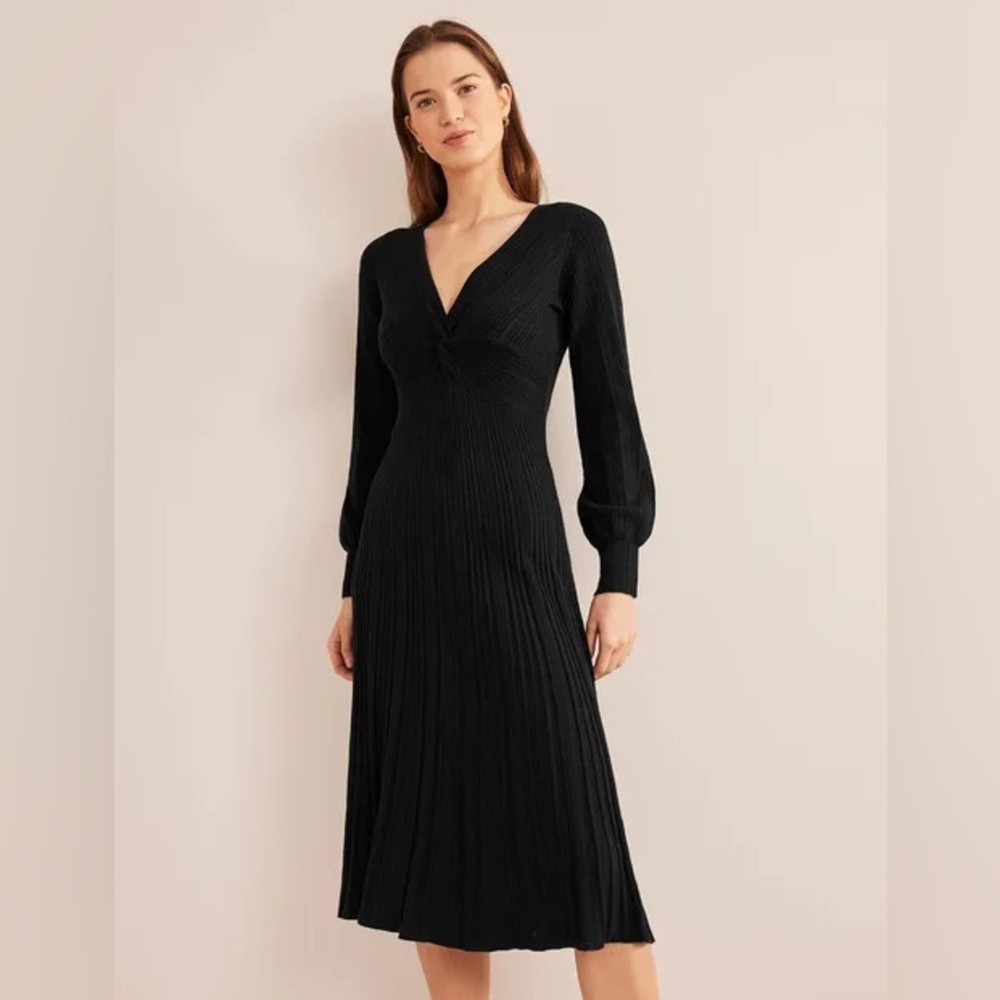 NWT Boden twist front knit midi dress